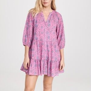 Apiece‎ Apart Pink Floral Long Sleeve Mini Mitte Dress size MEDIUM